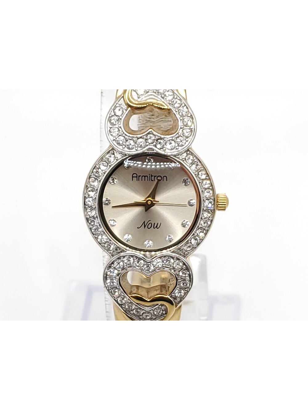 Armitron Now Quartz Watch Womens New Battery Rhinestone Bezel 22mm